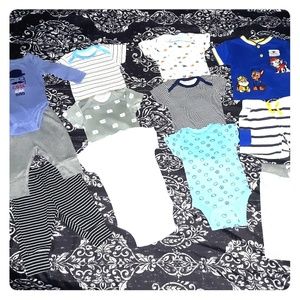 12 piece 0-3 month boy clothes
